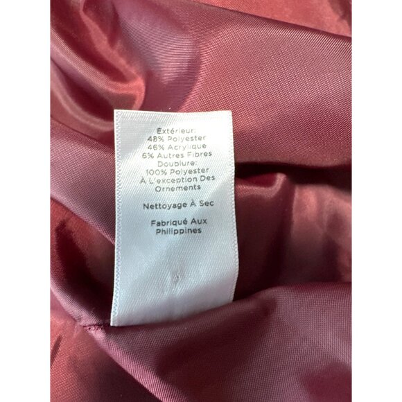 Talbots Petite Vintage-Style Tweed Skirt With Gold Buttons & Fringe Hem Sz 16P - Picture 9 of 11